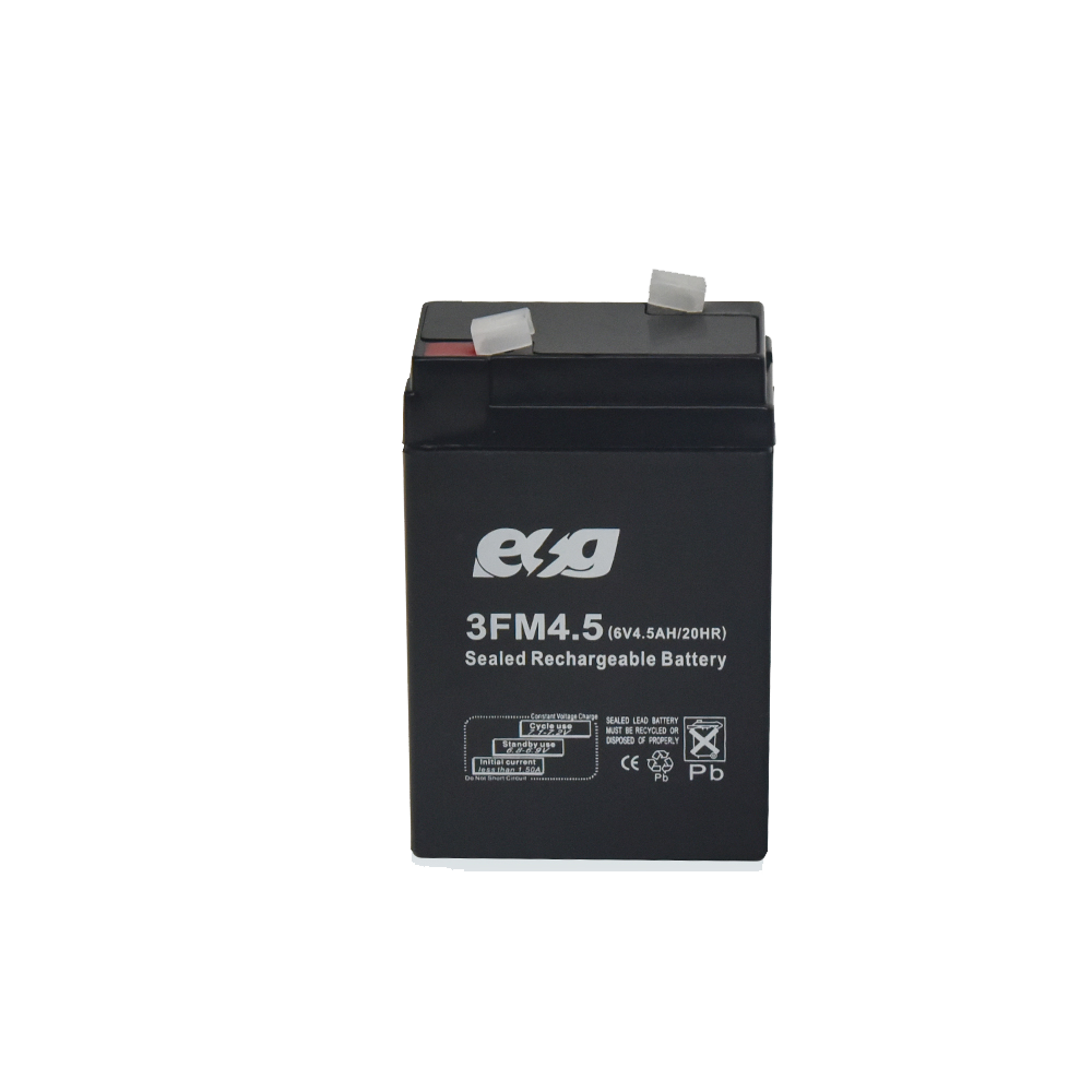 ESG Solar Energy 6v 5ah Black Sealed Lead Acid Rechargeable Deep Cycle Long Life Battery AGM