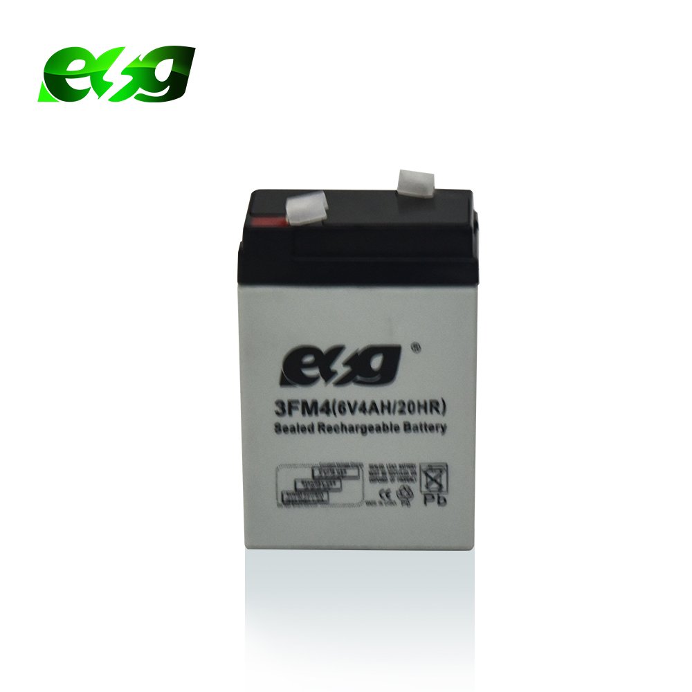 ESG Solar Energy 6v 5ah Black Sealed Lead Acid Rechargeable Deep Cycle Long Life Battery AGM