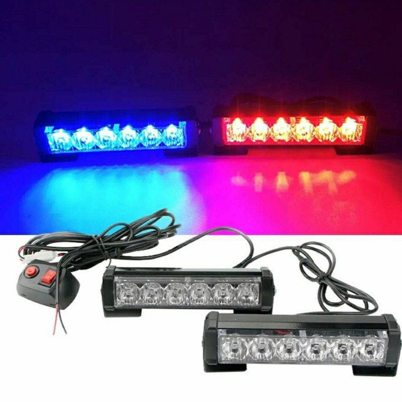 Factory Direct Price Front Grill Light Kit Red Blue Amber Yellow Auto Car Used Emergency Warning Led Strobe Light