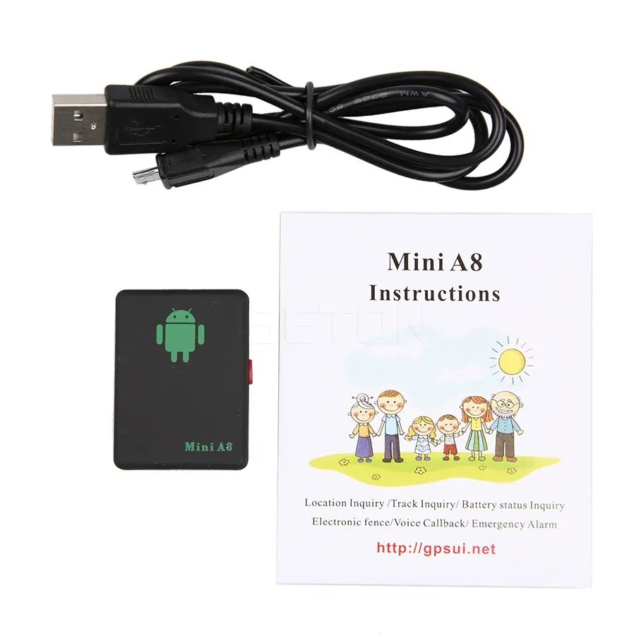 Mini A8 Car GPS Tracker Real-Time Dashboard Locator with SOS Alarm and Anti-Lost Function GPRS Network 4G Vehicle Electronics
