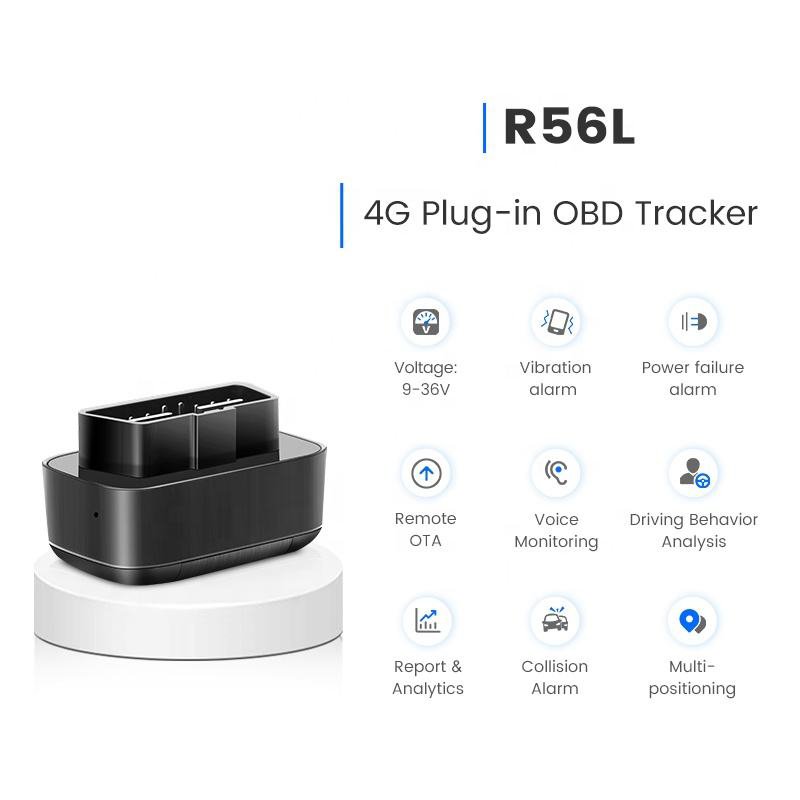 R56l Low Price Car Tracker Obd Gps 4g With Google Api Voice Monitor Overspeed Alarm