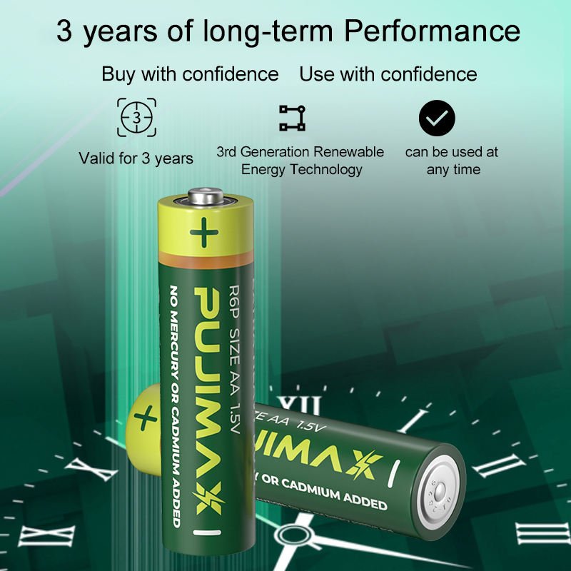 PUJIMAX 40pcs 1.5v R6p Aa Battery Pack 40pcs Disposable 2a 1.5v Dry Battery Aa Carbon Batteries for Flashlight Toy Cars