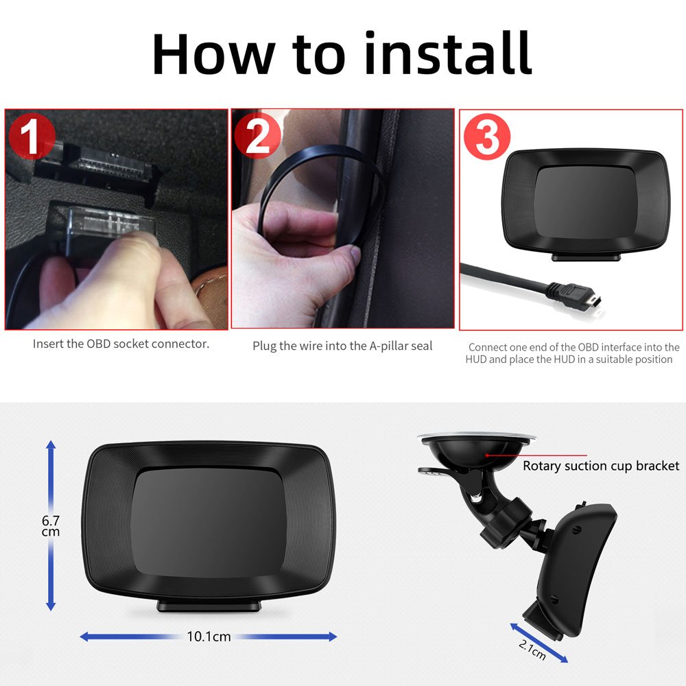 2023 Popular Car Smart Gauge Speedometer P13 Auto Electronics RPM Head up Display OBD2 Hud Display
