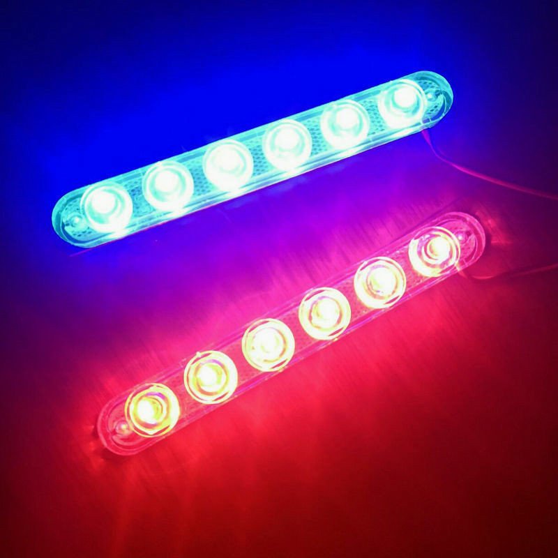 COB LED Beacon Flash Warning Car Light Bar 15 Modes Styling High Low Beam Yellow Red Blue Emergency Fog Work Lamp signal Lamp