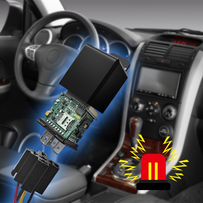 12v 24v Car GPS Relay with Free Platform App Remotely Controls Vehicle Cut-Off Power and Oil 3 Year Warranty