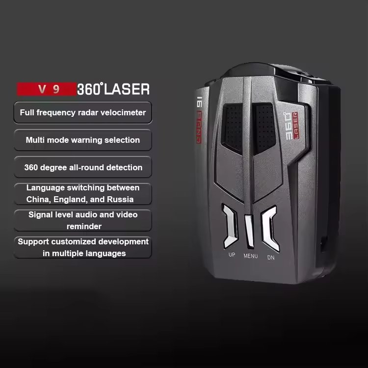 Hot Selling V7 Radar Detector Car Detection Voice Alert Auto Electronics Speed Alarm System with 360 Degree