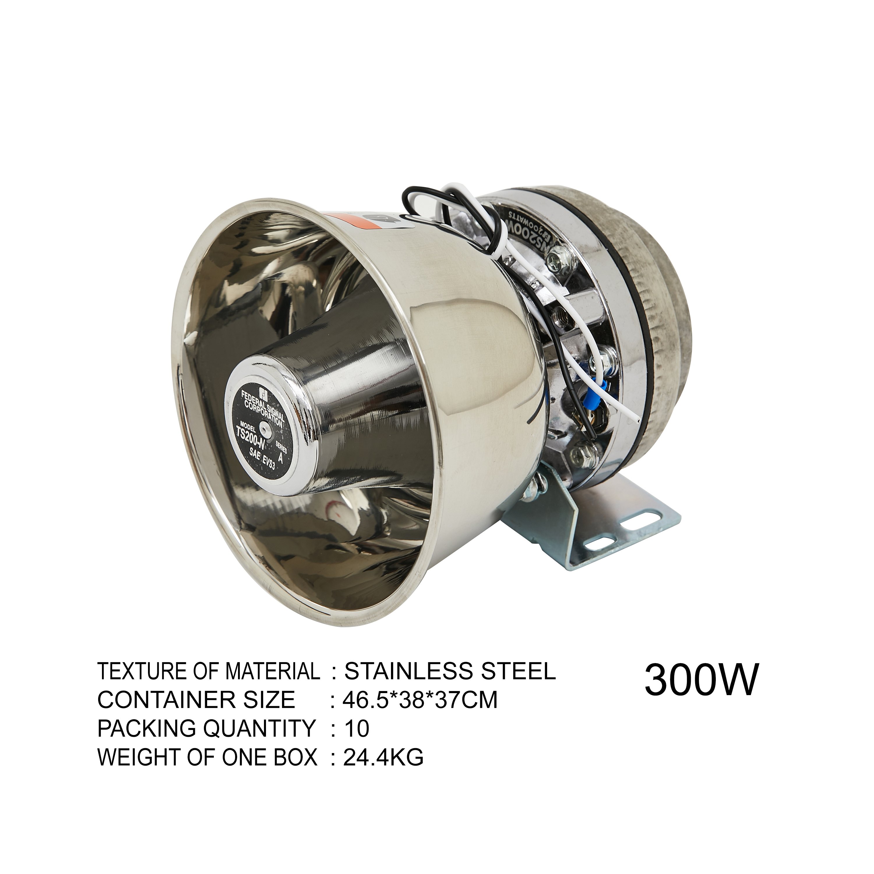 12V 200W/400W Car Siren & Square Speaker Amplifier 20 Tones With Wired/Wireless Option Plastic & Steel Material 100W Power