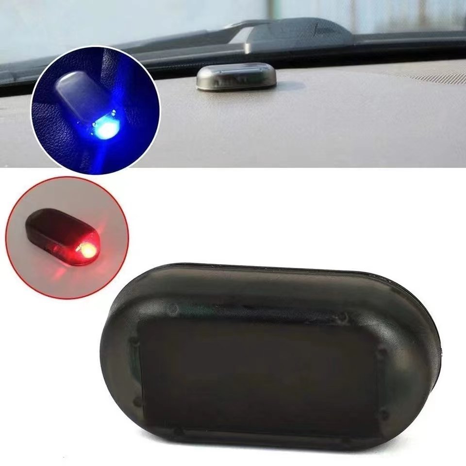 Car LED Solar Powered Security Light Simulated Dummy Alarm Wireless Warning Anti-Theft Caution Lamp Flashing Imita-tion C0403