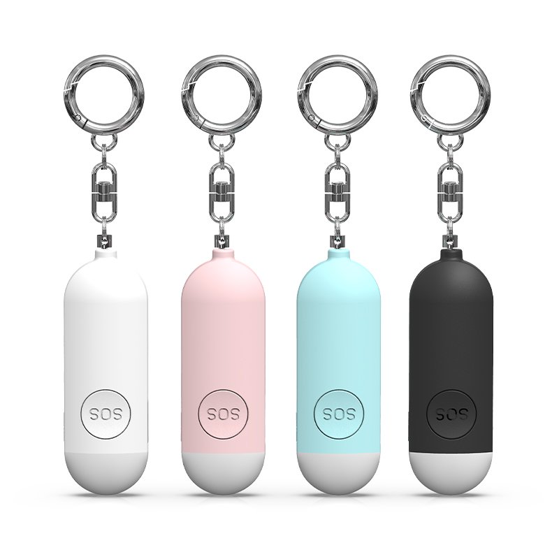 Emergency Alert Sound LED Light Alarm Personal Anti-theft Alarm Self Defense Keychain Loud Emergency Safety Alarm