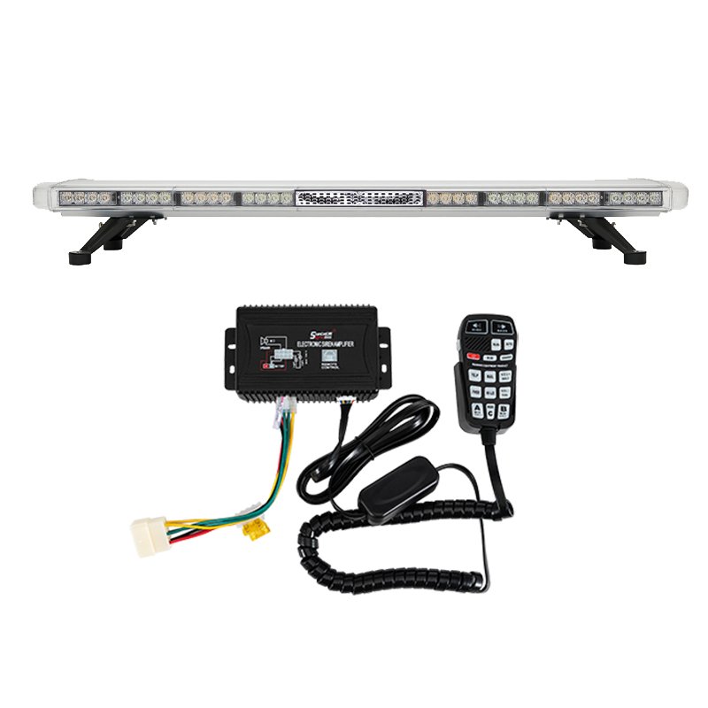 8400C+SDF23-R10EN 1.2M Red Blue Strobe Light Bar Ambulance Emergency 200W Siren Alarm Led Warning Lights