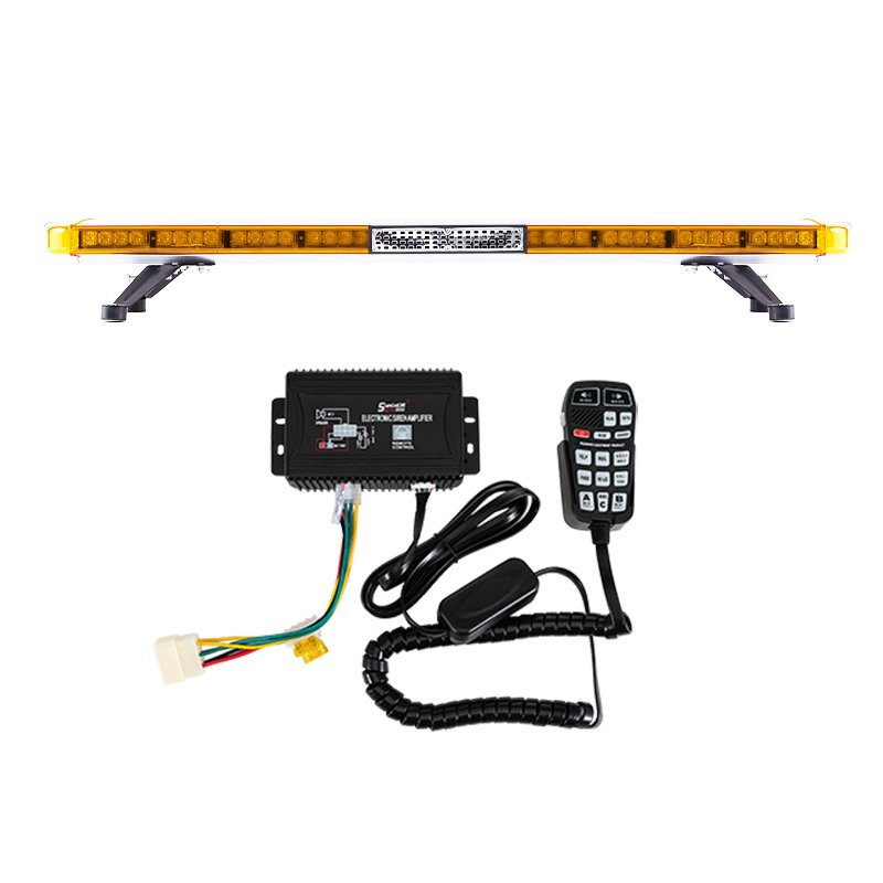 8400C+SDF23-R10EN 1.2M Red Blue Strobe Light Bar Ambulance Emergency 200W Siren Alarm Led Warning Lights