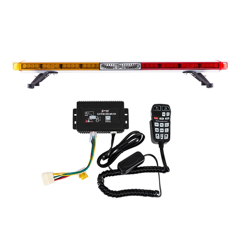 8400C+SDF23-R10EN 1.2M Red Blue Strobe Light Bar Ambulance Emergency 200W Siren Alarm Led Warning Lights