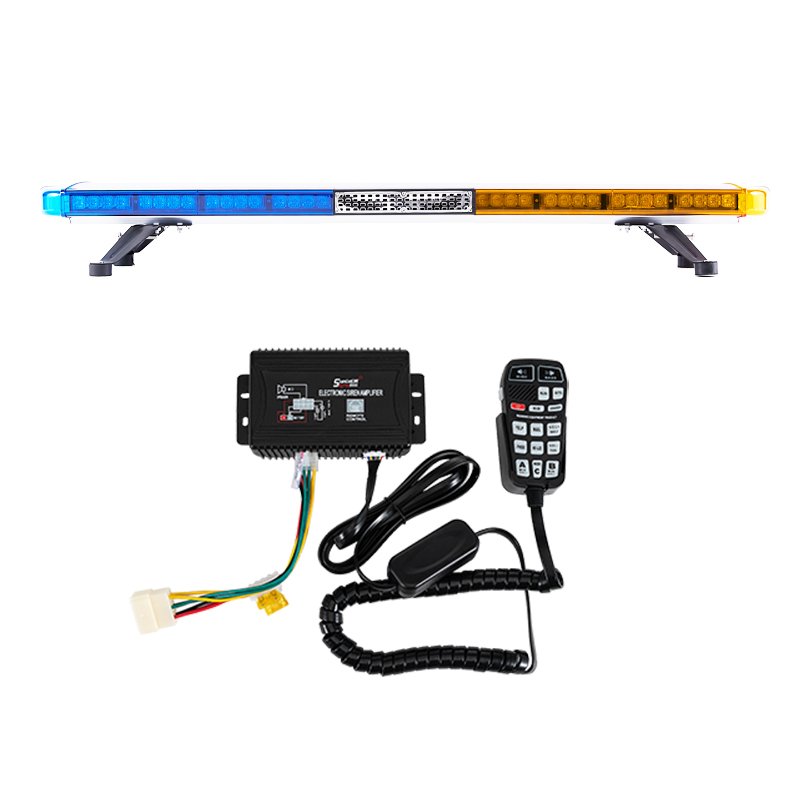 8400C+SDF23-R10EN 1.2M Red Blue Strobe Light Bar Ambulance Emergency 200W Siren Alarm Led Warning Lights