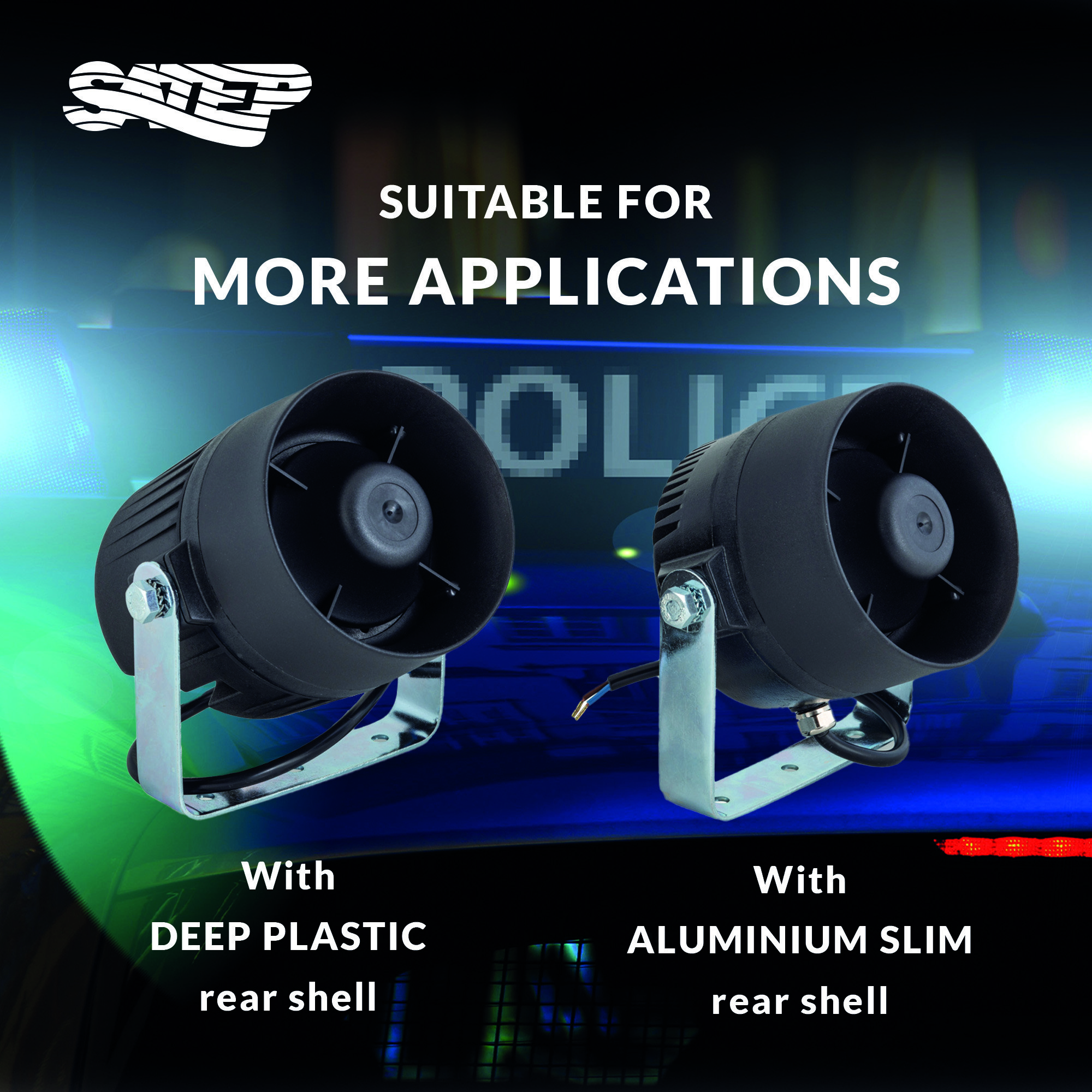New product Waterproof 50W 107dB compact alarm siren TE740 neodymium horn speaker IP66 car alarm emergency siren new design