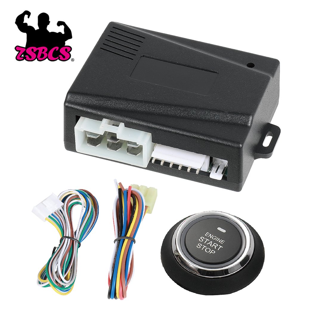 Universal PKE Keyless Push Button Start Remote Control Engine Start Stop Auto Car Alarms System Kit E14