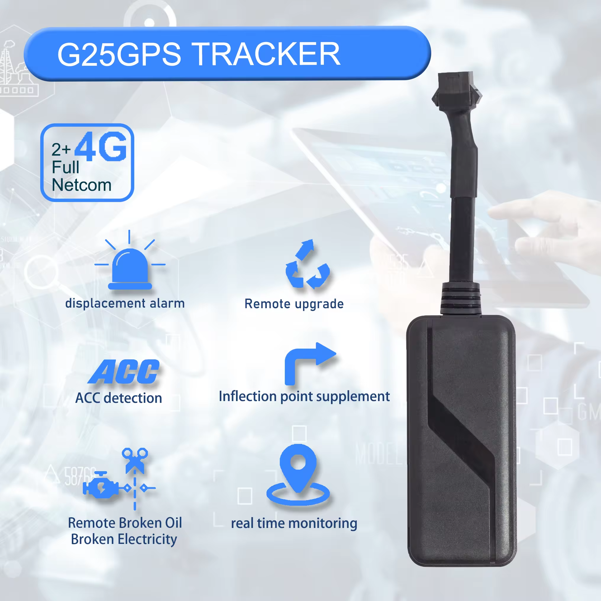 12v Gps Smart Car Tracking and Anti-theft System Car Tracking Acc Alarm Gps Vehicle tracker for Car Bus Fleet Tracking System