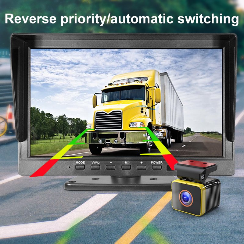10.1'' Reversing Image Vehicle DVR Recorder MP5 Player Red Warning Light Voice Alarm Reminder Car Blind Spot Detection System