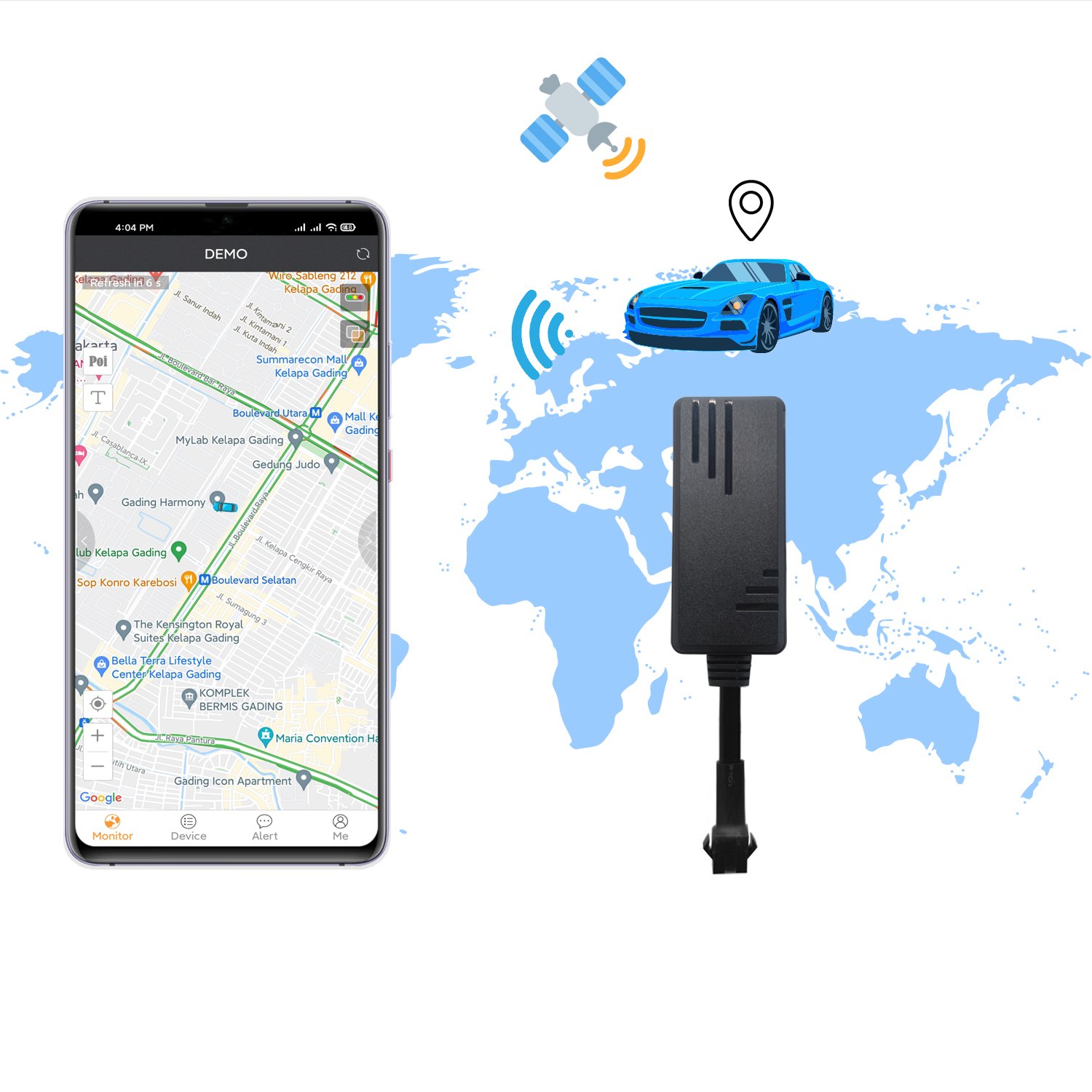 Factory Price Anti-lost 4G/2G Wired GPS tracker Motor/cars with Precise Global Positioning Over-speed Warning