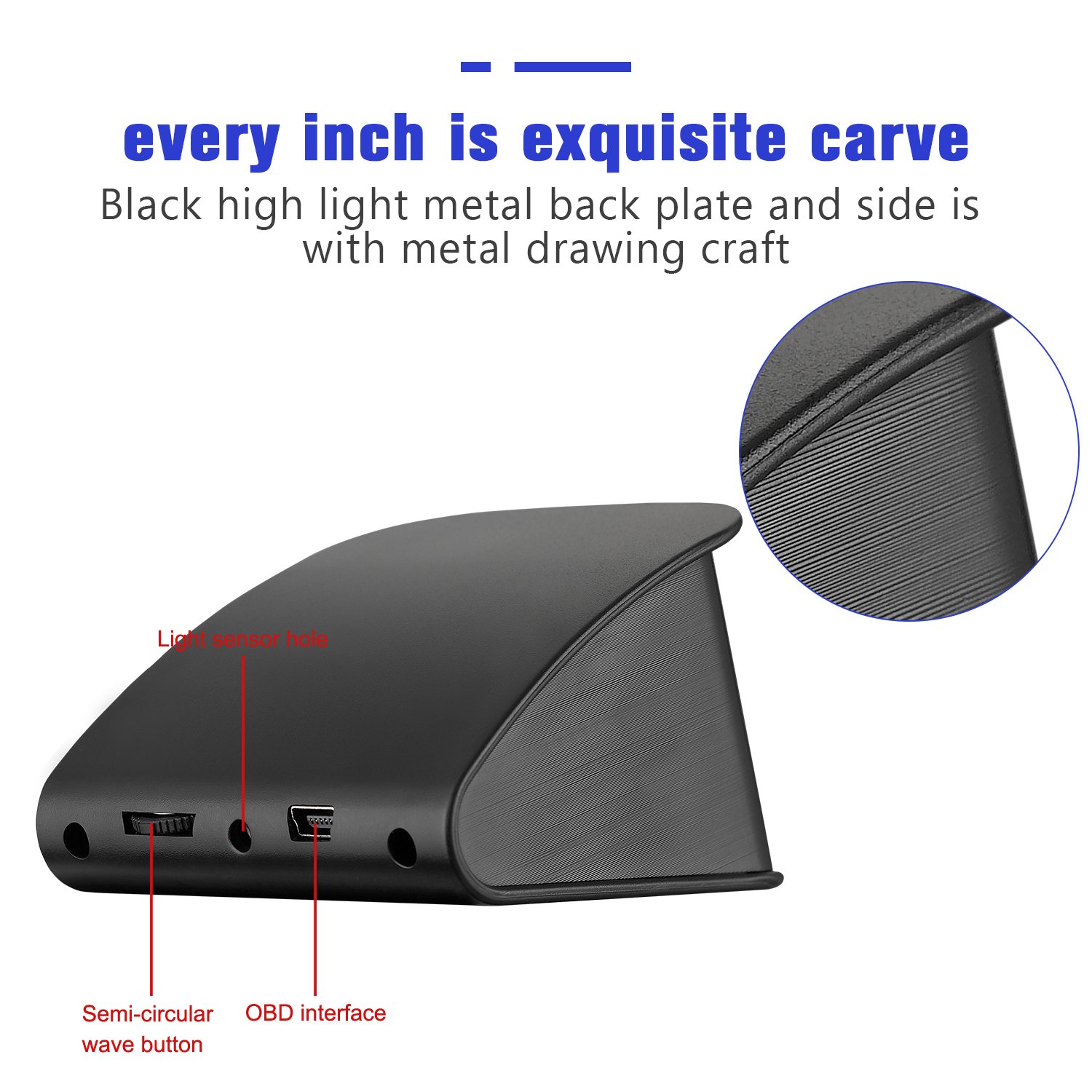 Intelligent Car HUD Head up Display Car HD OBD Portable LCD Driving Display Screen With Speeding Alarm