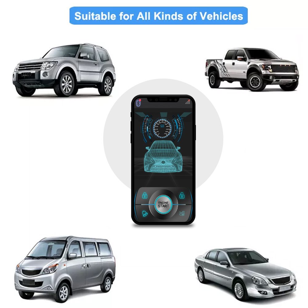 Smart Car BT Mobile Phone Remote Control PKE Car Security System One Way Keyless Entry Pke One Way Car Alarm