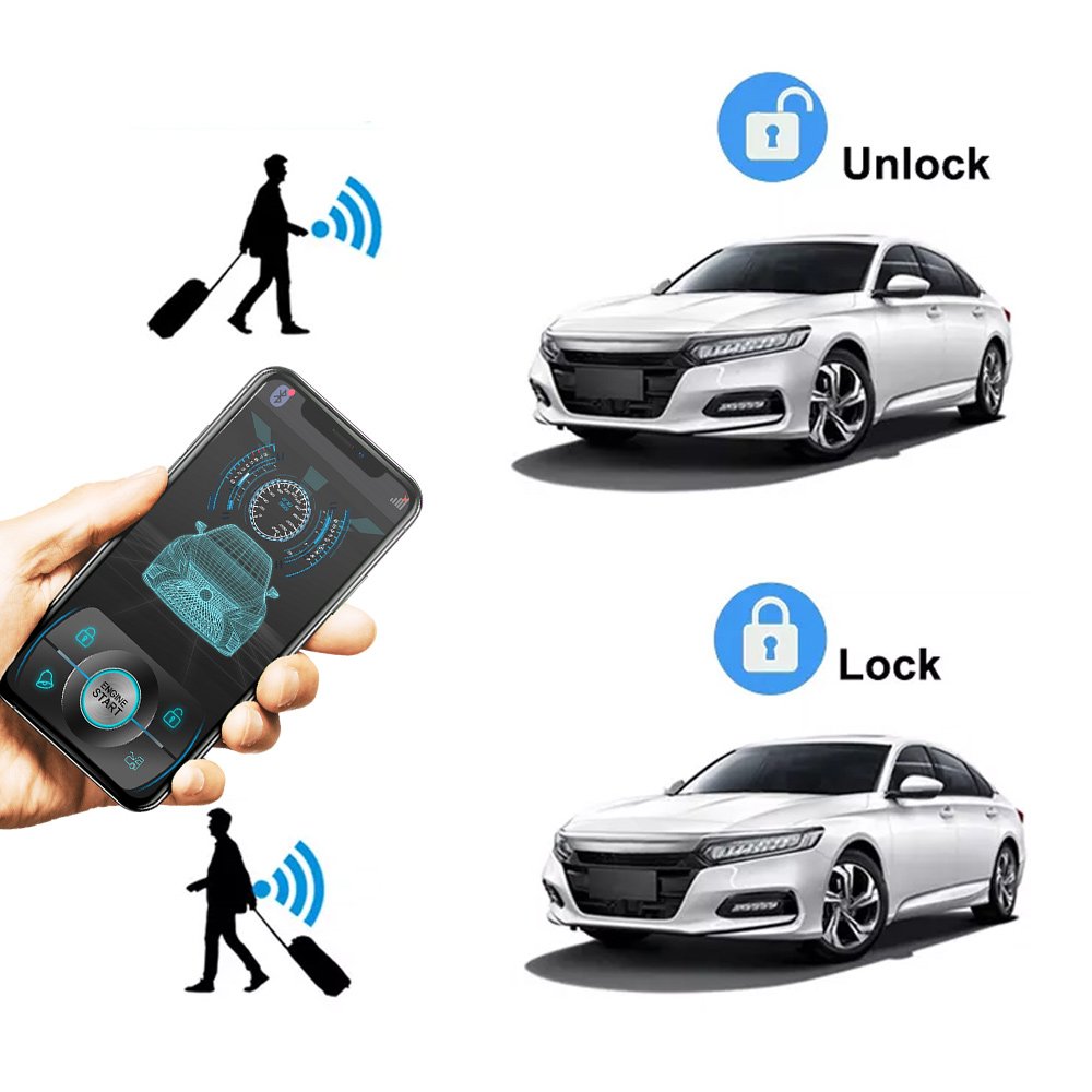 Smart Car BT Mobile Phone Remote Control PKE Car Security System One Way Keyless Entry Pke One Way Car Alarm