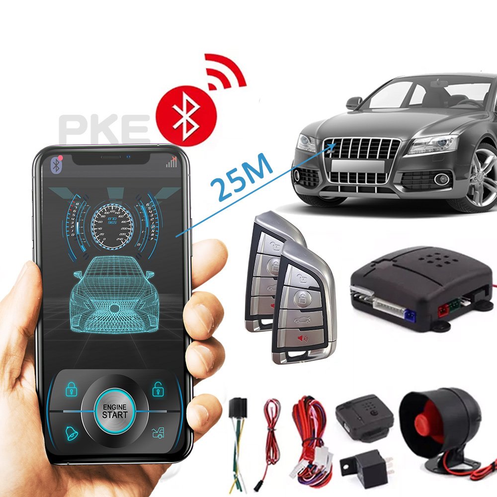 Smart Car BT Mobile Phone Remote Control PKE Car Security System One Way Keyless Entry Pke One Way Car Alarm