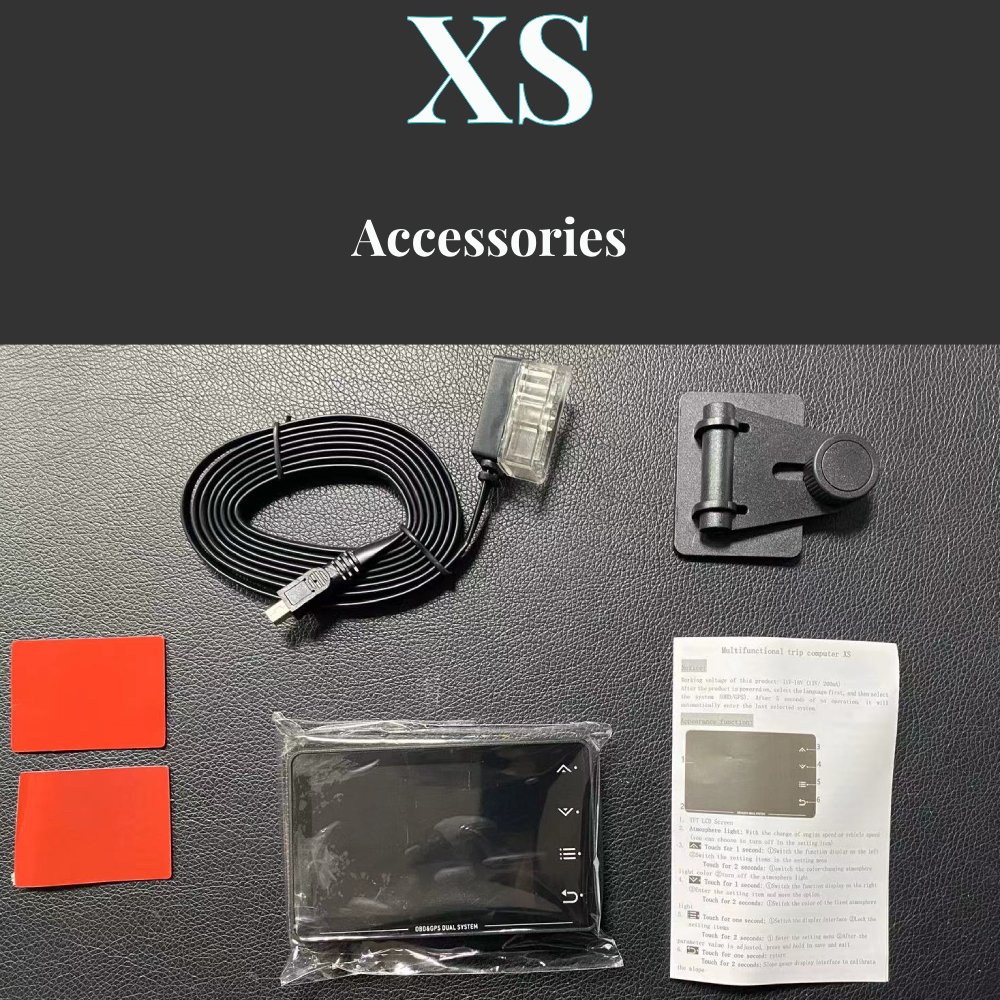 3.5' HD Display XS Obd2 Gauge Easy Read ECU 48+data with Car Inclinometer Car Accessories for All Cars Since 2008