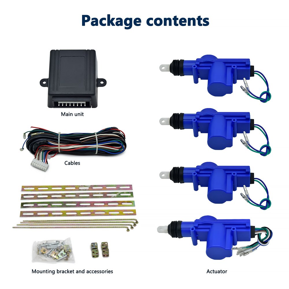 Car Parts & Accessories Central Lock System Electric 12V Universal Car Door Central Locking System DC 12V 10~50m Customization