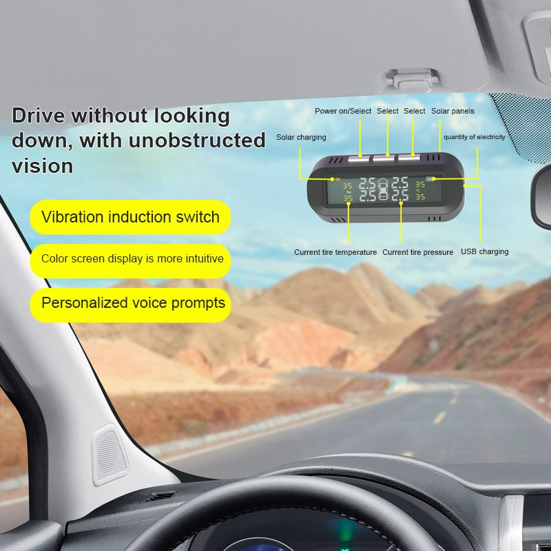 Car TPMS Tire Pressure Monitor System Sensor External Internal System NEW Solar Powered Alarms Wireless Tpms for Cars Digital