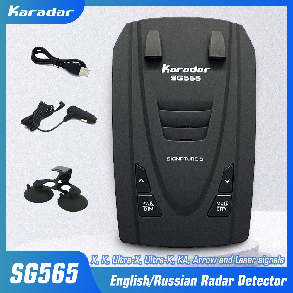 Car Radar Detector Signature Antiradar Detector English Menu Anti Speed Alarm for EU, USA, Korea, Asia Karadar SG565 Antiradar