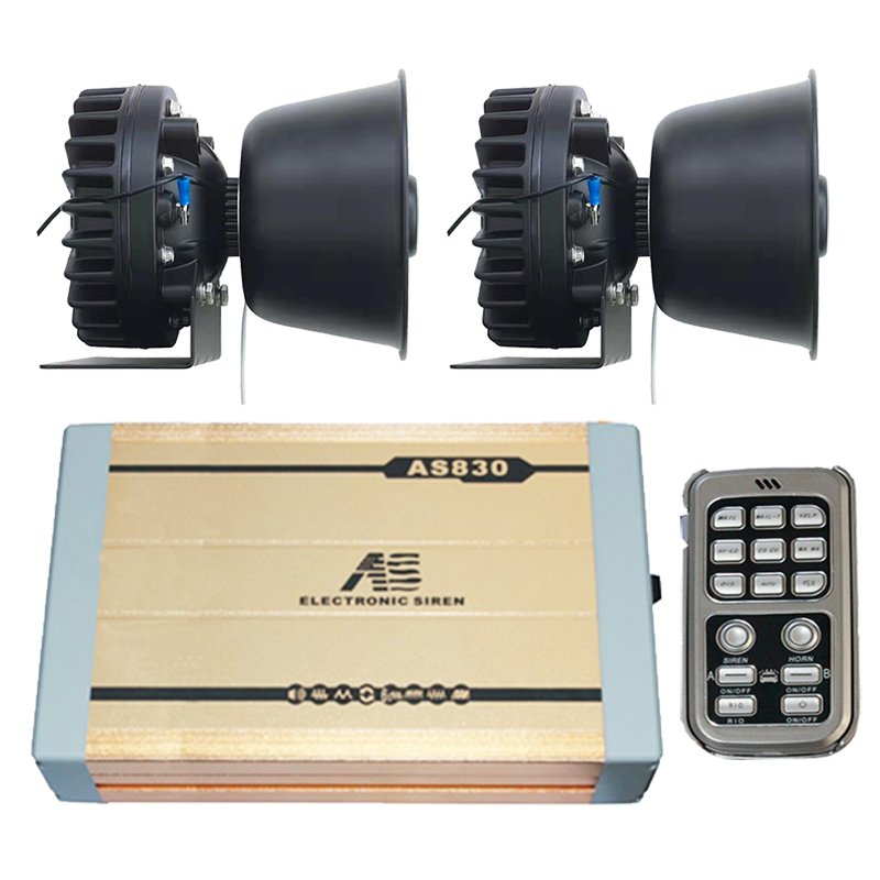 High Performance Loud Security Siren 400w 20 Tones Ambulance Siren 12v 24v Volume Adjustment Warning Siren for Car 400w