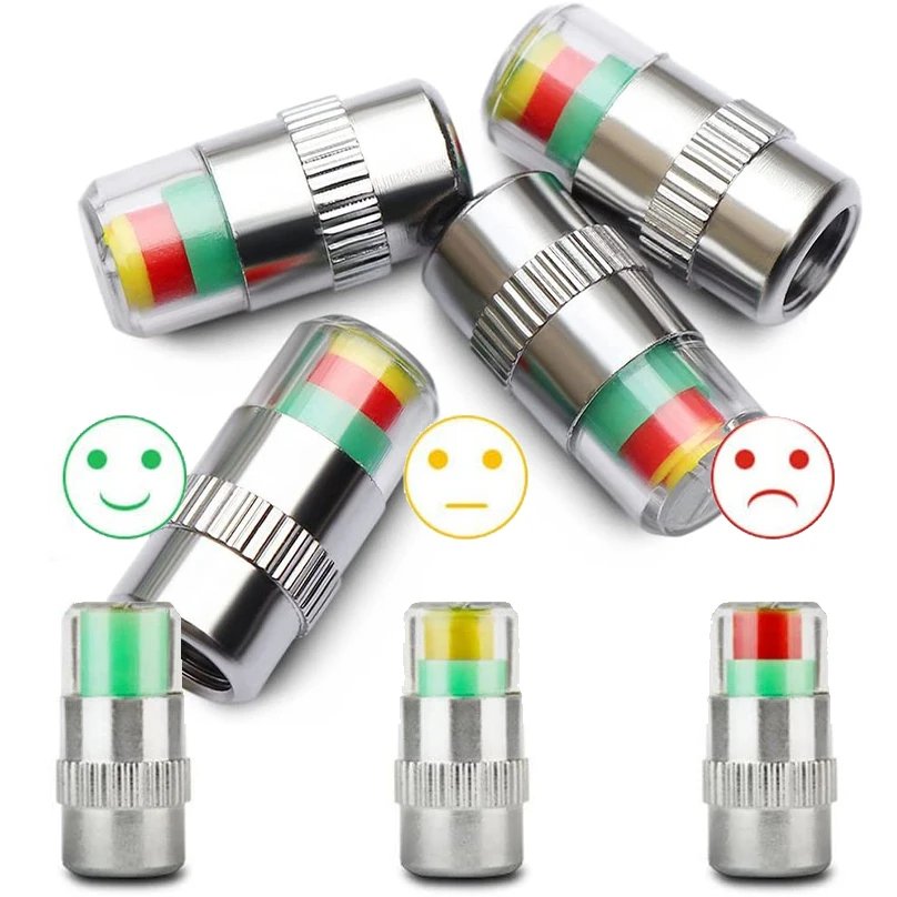 Car Tire Pressure Display Tire Pressure Gauge Display Alarm Monitoring Valve Cap Sensor External Valve Detection