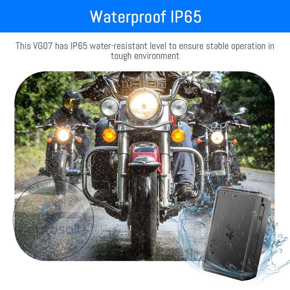 Autossali Ratreador Telematics GPS for Bike and Motorcycle Waterproof Location Application Mini GPS Plotter for Car GPS VG07 4G