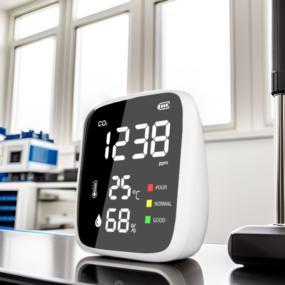 Mini CO2 Meter with Infrared (NDIR) Sensor CE Certified Gas Analyzers for Carbon Dioxide (CO2) Detector with Alarm Home School