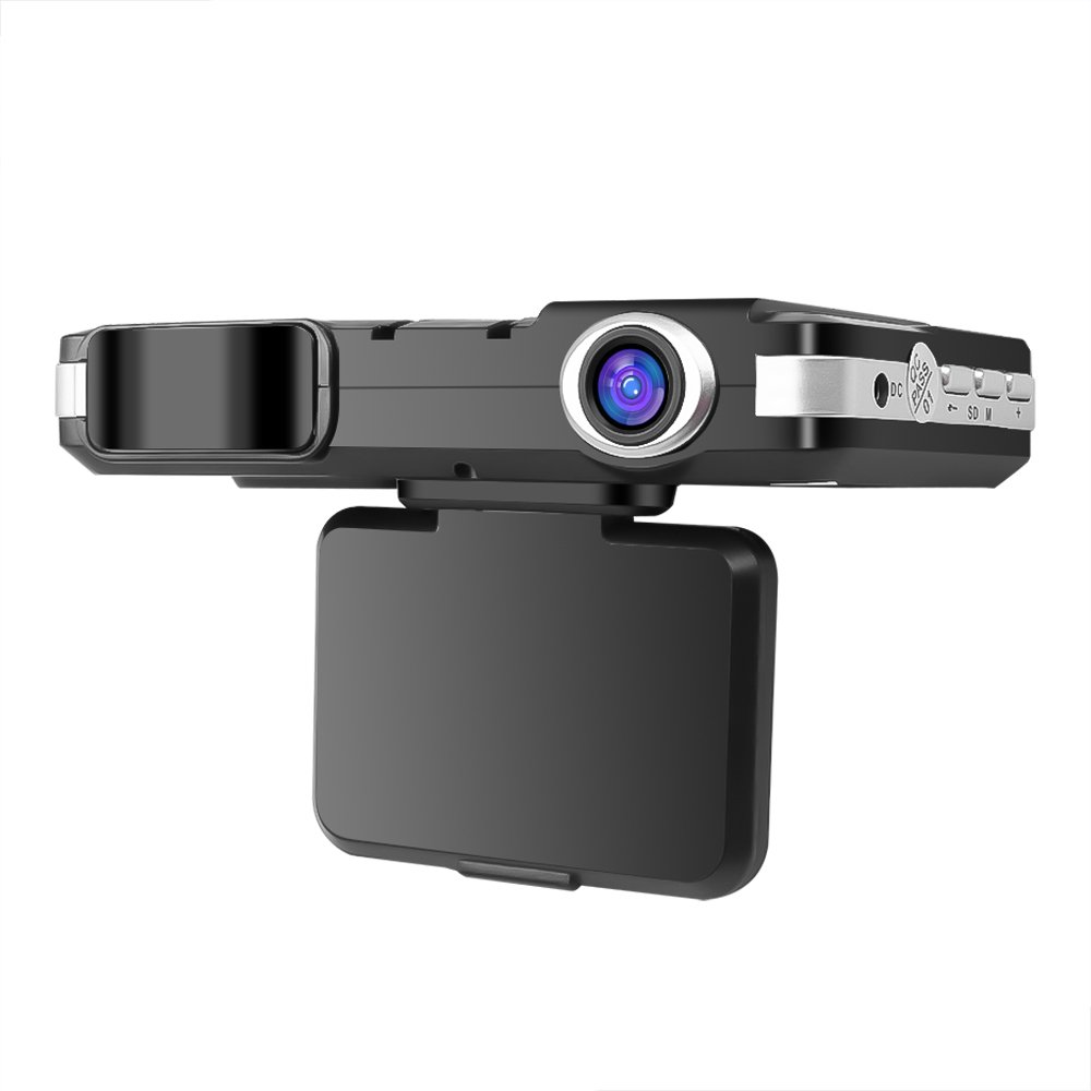 2 in 1 Car DVR Radar Detector 1080P Built-in G-sensor 170 Degree Over Speed Alarm Flow Radar Multi-languages