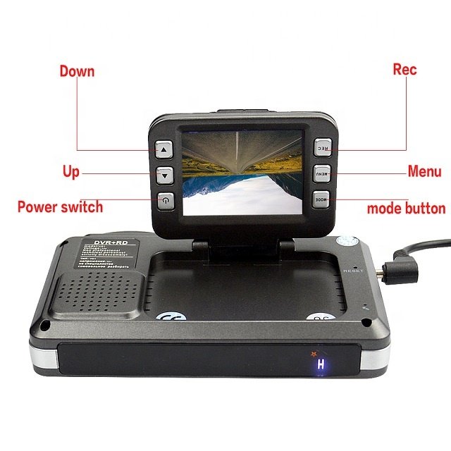 2 in 1 Car DVR Radar Detector 1080P Built-in G-sensor 170 Degree Over Speed Alarm Flow Radar Multi-languages