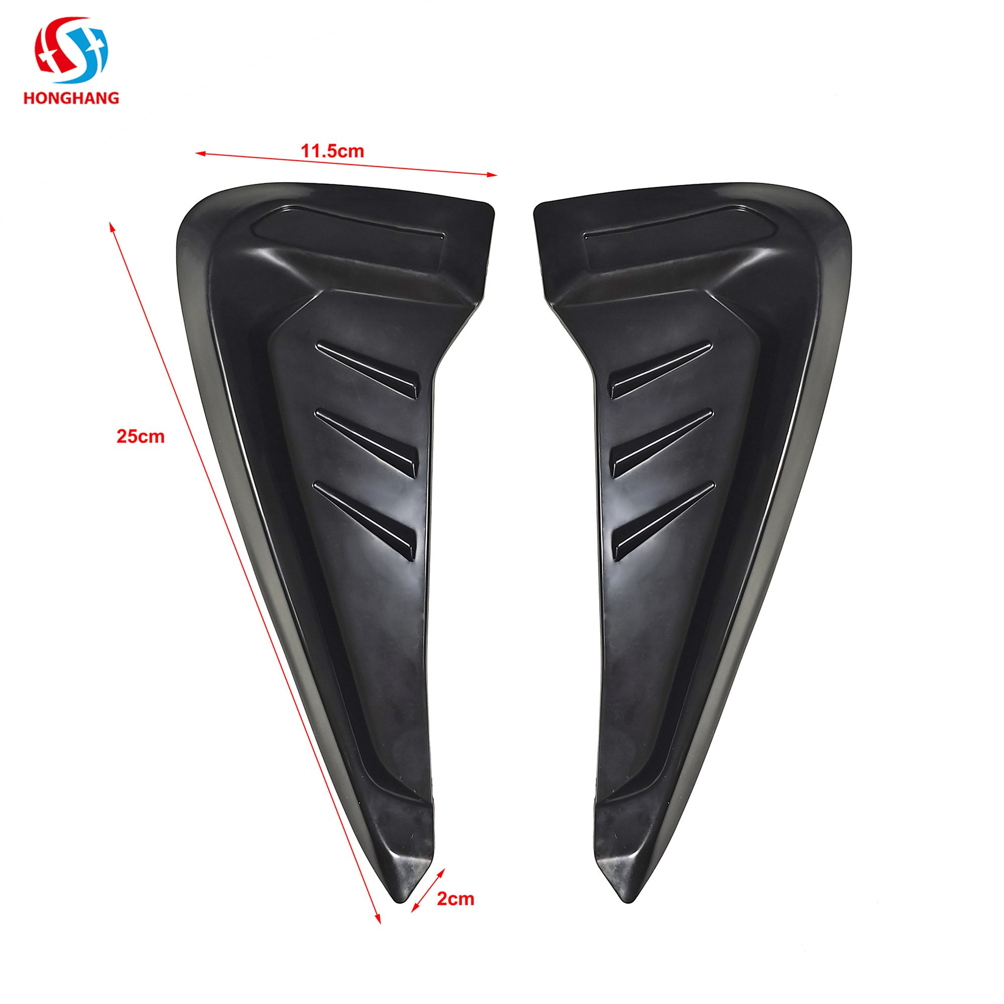 Chaoshenghang Factory Universal Car Fender Side Vents Air Flow Intake Grille Sticker Trim Cover Decoration Type C Carbon Fiber