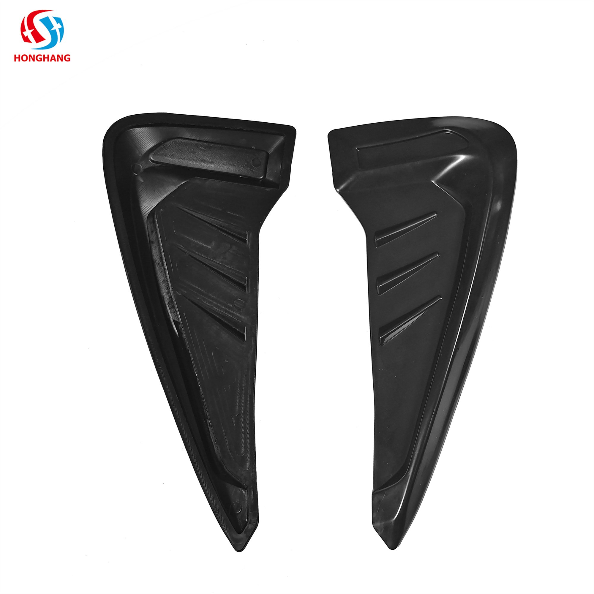 Chaoshenghang Factory Universal Car Fender Side Vents Air Flow Intake Grille Sticker Trim Cover Decoration Type C Carbon Fiber