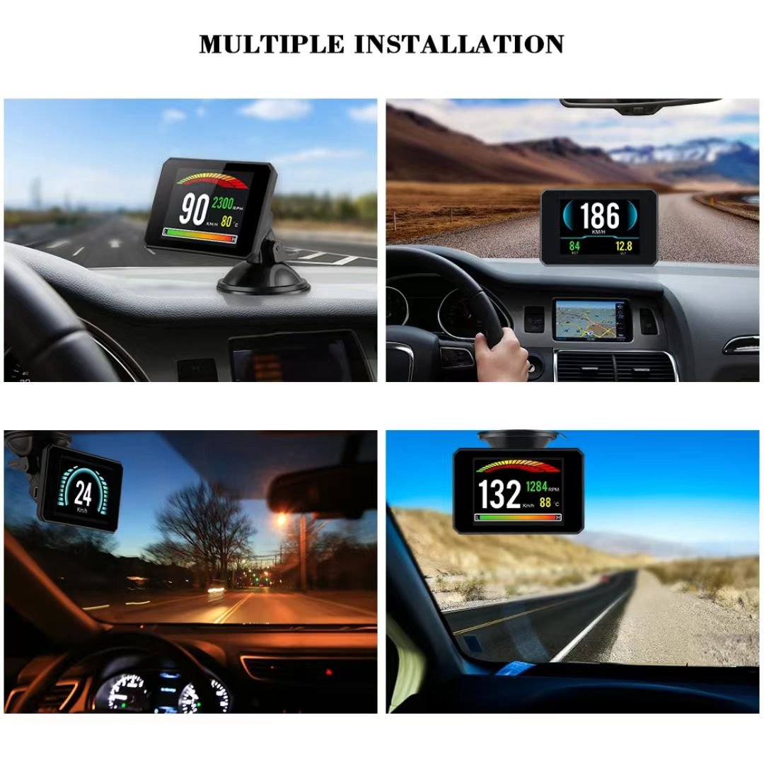 Car HUD P16 Head Up Display OBD II OBD2 Auto Gauge 3.9inch Screen Projector