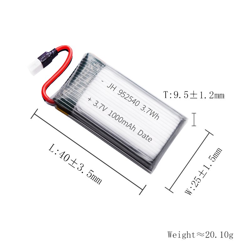 Custom Lithium Rechargeable 25C 3.7v 1000mah 902540 952540 Rc Drone Battery for MJX X400 X400W X800 X300C X200 X500