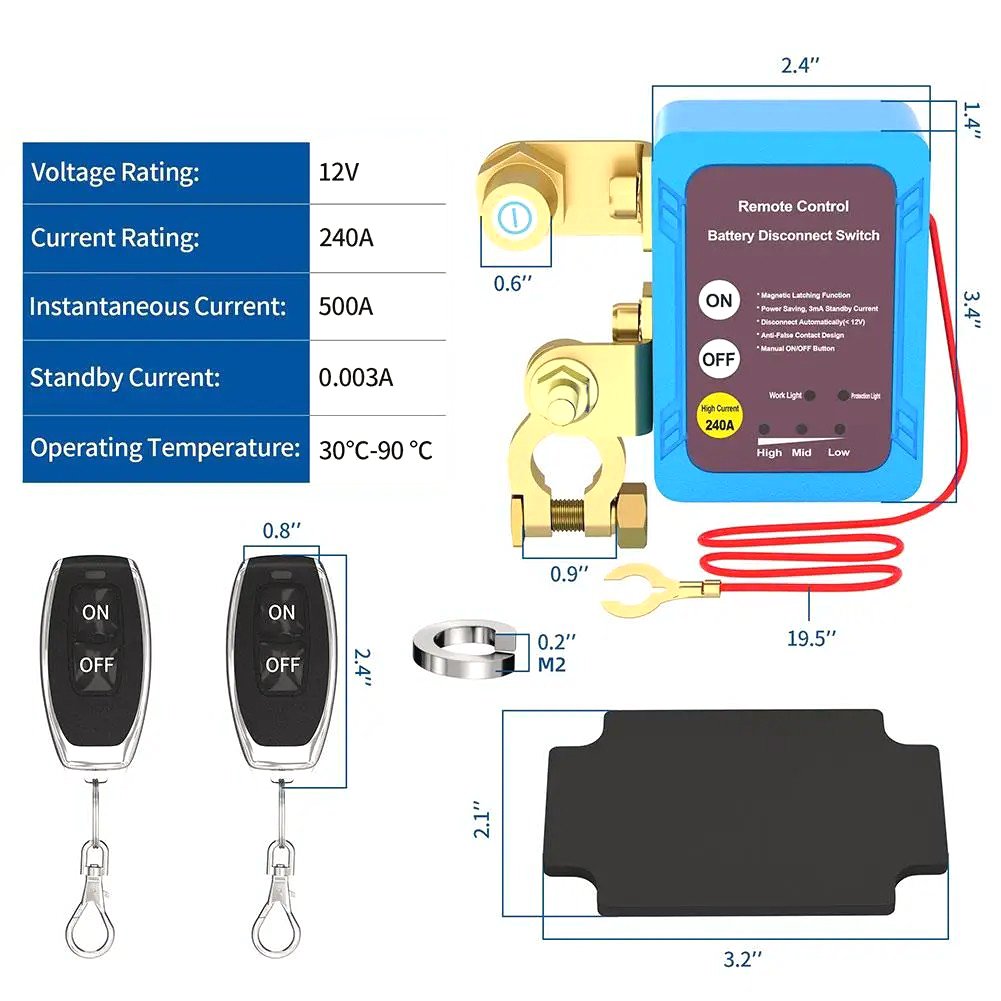 Switch Cut Shut Off Power Energy Saving Protector with Leakage Indication, Anti-mispresse, Automatic Cut-Off, Alarm fonctions
