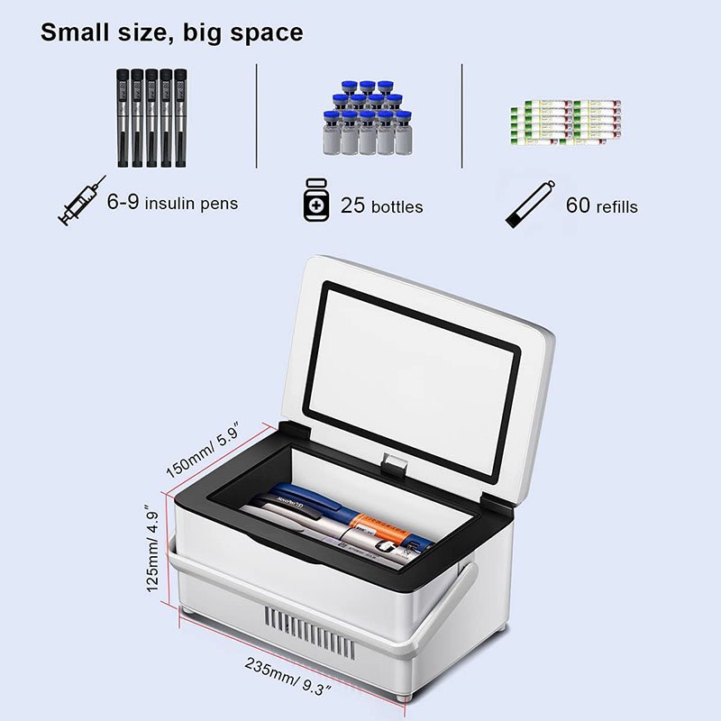 10200mAh Portable Insulin Cooler Case USB Rechargeable Mini Cold Box Drug Medicine Constant Temperature Refrigerator With Bag
