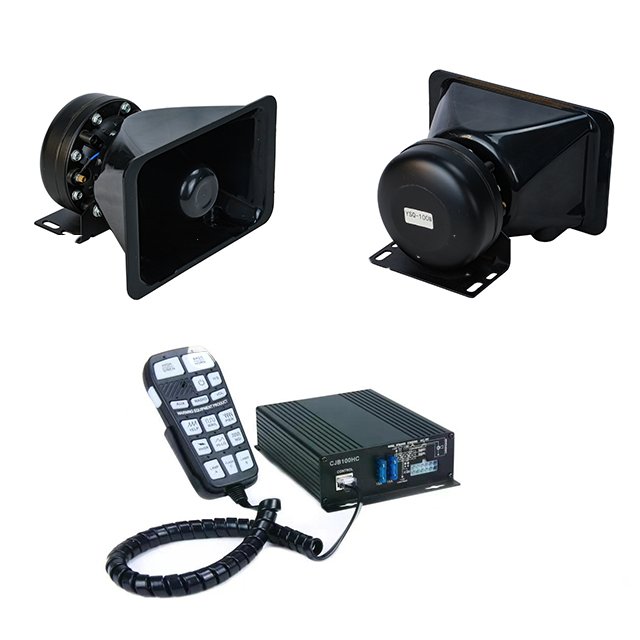 12V 24V 100W Emergency Portable Electronic Amplifier Siren Loudspeaker for Car Alarm