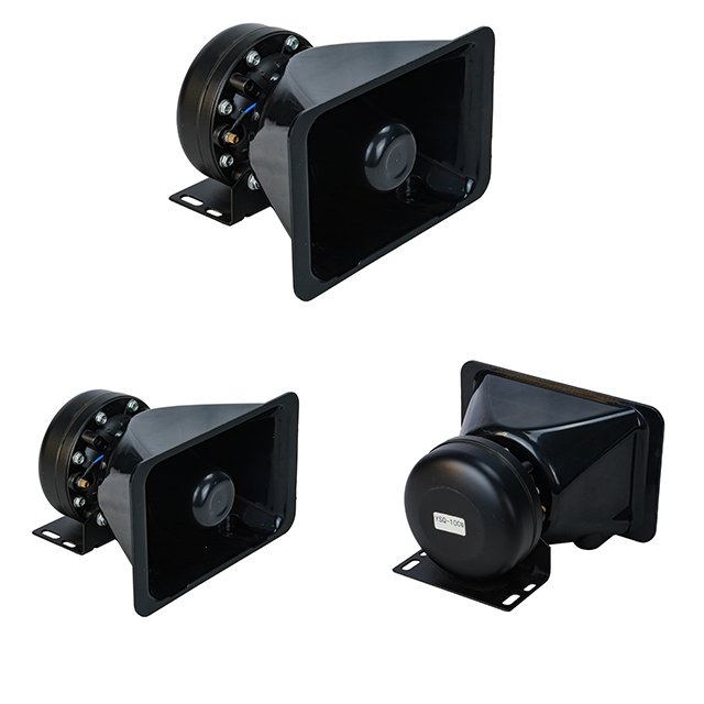 12V 24V 100W Emergency Portable Electronic Amplifier Siren Loudspeaker for Car Alarm
