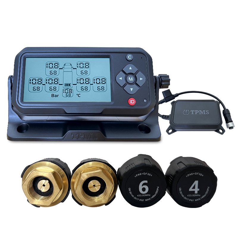 Trailer TPMS Tire Pressure Monitoring System with External Built-in Sensor for Heavy Trucks