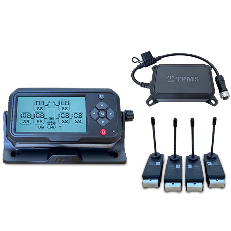 Trailer TPMS Tire Pressure Monitoring System with External Built-in Sensor for Heavy Trucks