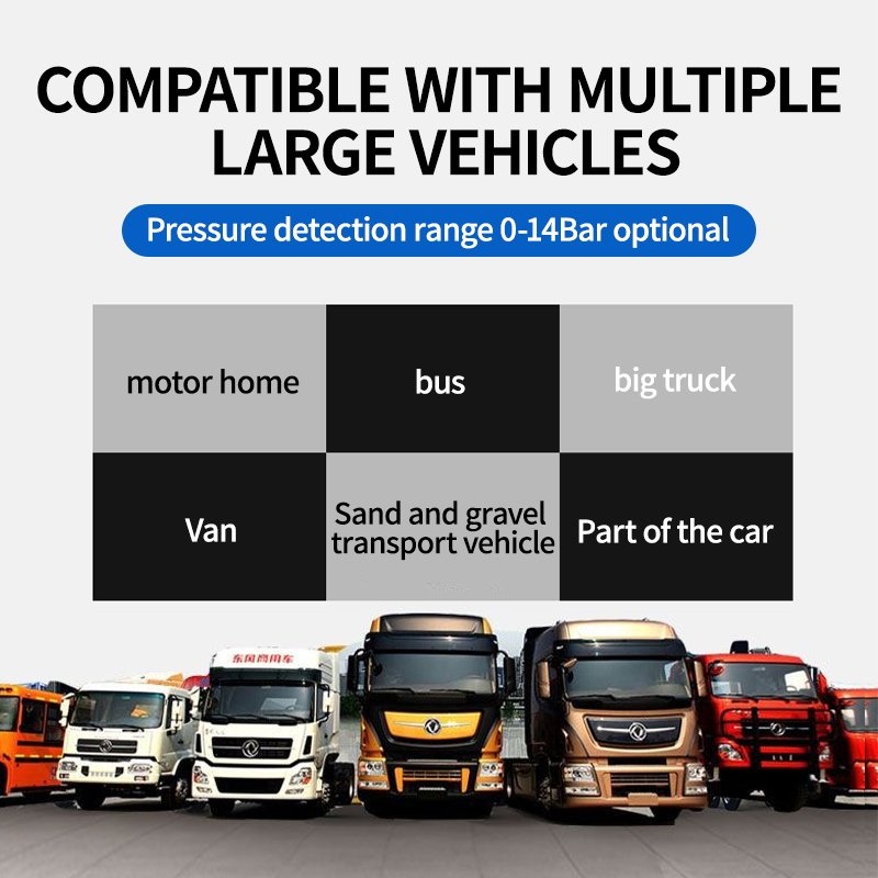 Trailer TPMS Tire Pressure Monitoring System with External Built-in Sensor for Heavy Trucks