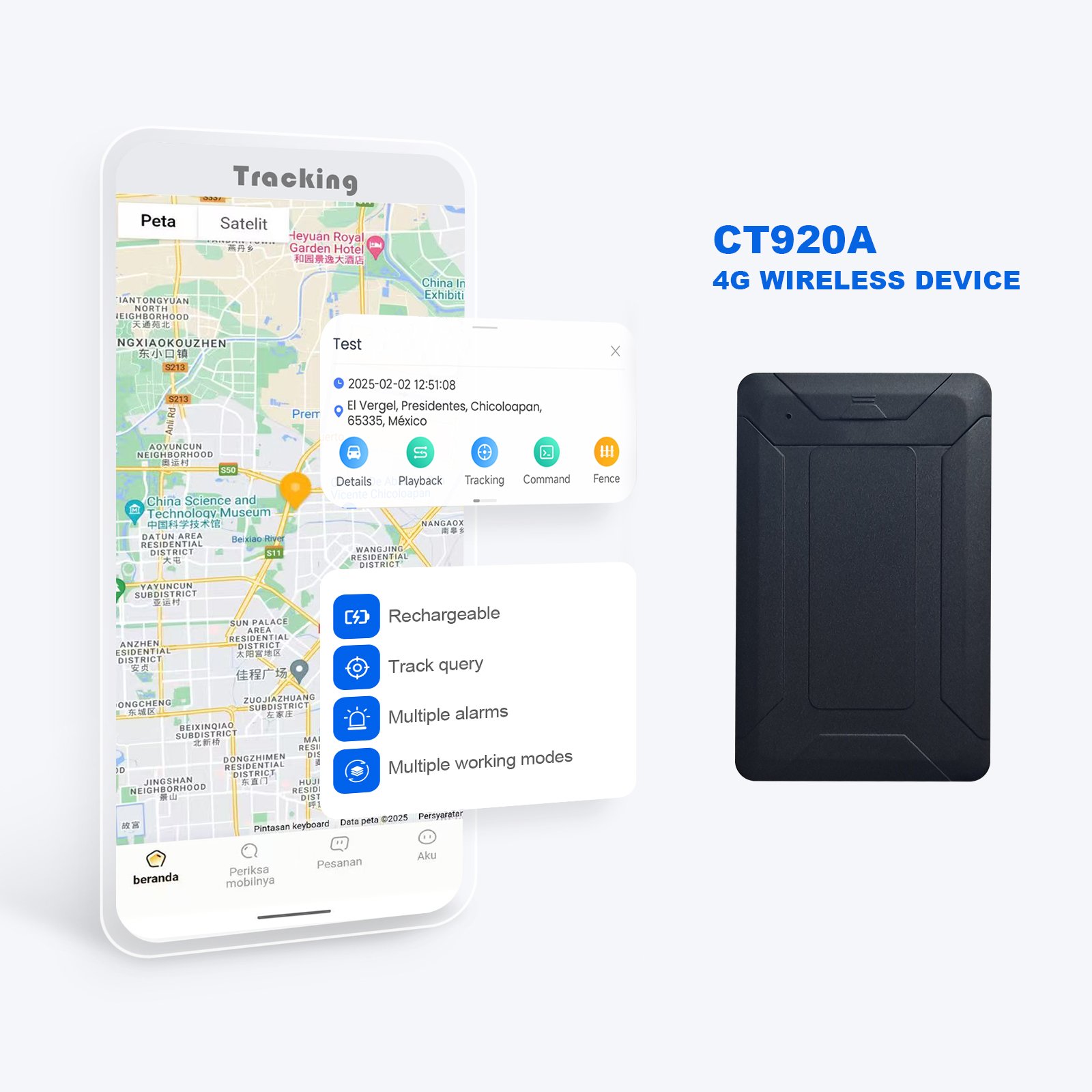 Geo-Fencing Mini Gps Long Standby Magnetic Tracking Positioning Wireless Device Rechargeable for All Types of Vehicles