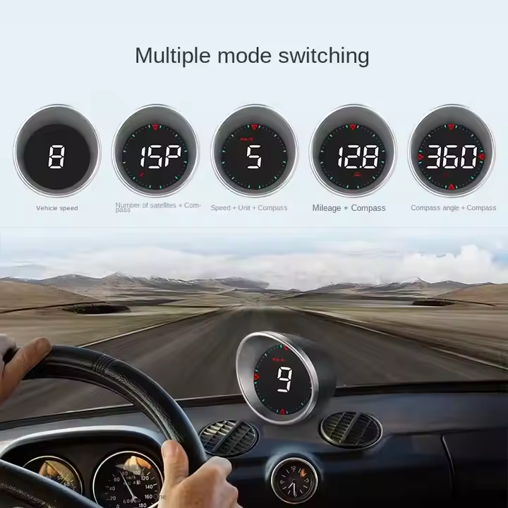 GPS HUD G5 Gauge Head up Display Smart Digital Speedometer with Temp Alarm Functions Universal Meter
