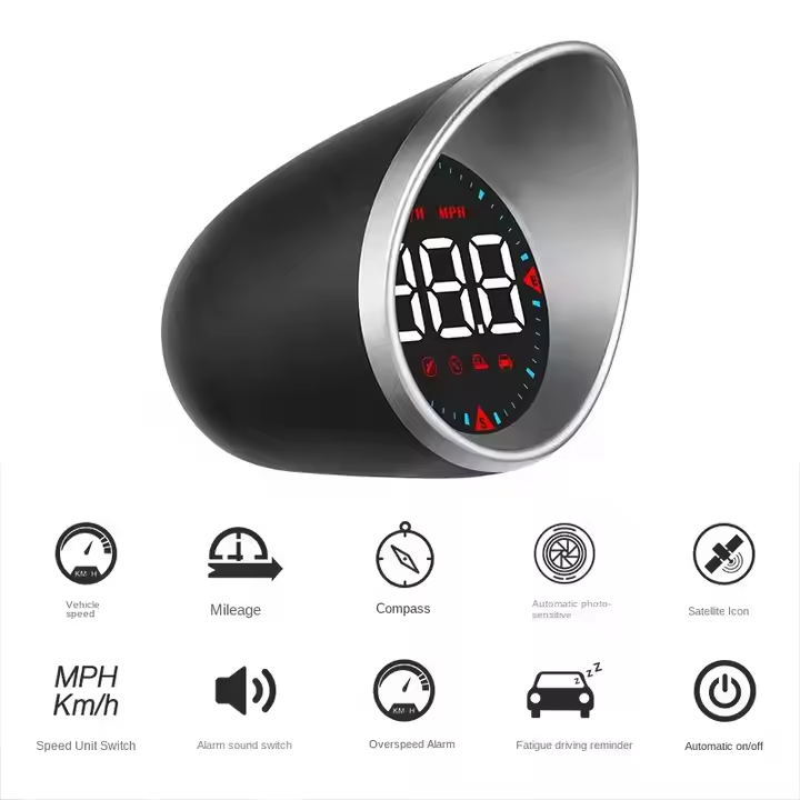 GPS HUD G5 Gauge Head up Display Smart Digital Speedometer with Temp Alarm Functions Universal Meter